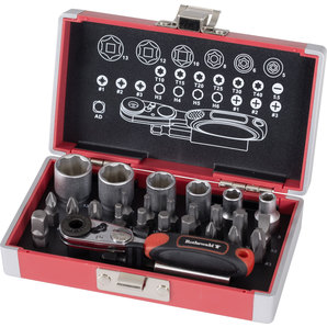 Rothewald Mini-Ratschensatz 1/4", 26-teilig, metrisch von Rothewald