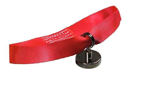 (1x) Rothschenk | Magnet mit Schlaufe | Haftkraft ca. 41 kg | Magnet Ø 36 mm | Schlaufe Ø 150 mm | für Container-Lashings, Lager, Werkstatt & Camping von Rothschenk