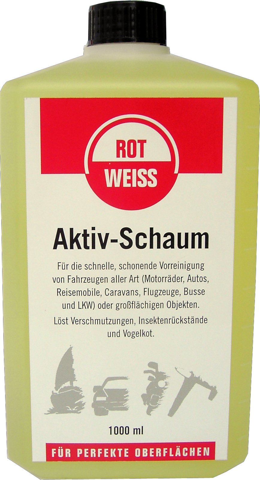 Rotweiss 1 Stück Aktiv Schaum Konzentrat 1000ml Auto Shampoo Glanz Pflege von Rotweiss
