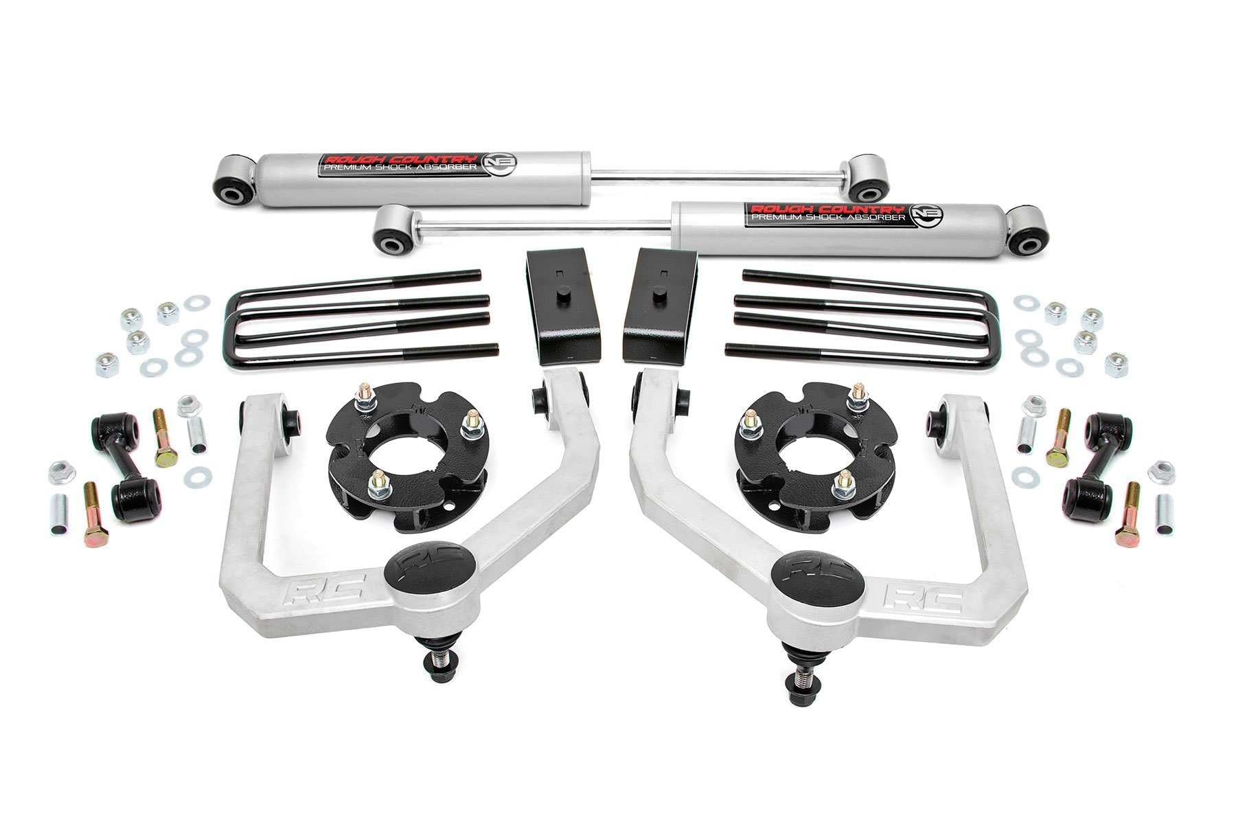 Rough Country 7,6 cm (3 Zoll) Lift-Kit (passend für 2004–2020) Titan | N3 Schocks | Lenker-Aufhängungssystem | 83430 von Rough Country