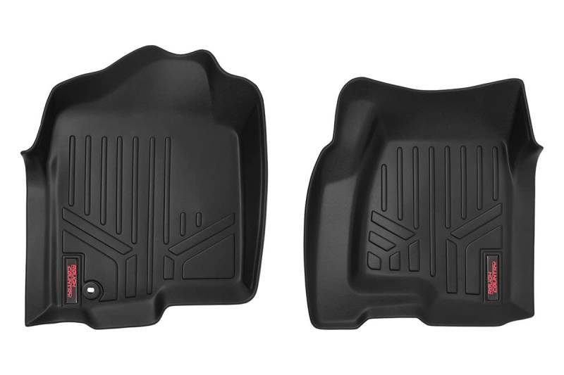 Rough Country Allwetter Fußmatten für Chevy Silverado & GMC Sierra 1500 (1999-06) & 2500 (2001-04) - rutschfeste, wasserdichte Flexible Fußmatte, Front-Set von Rough Country