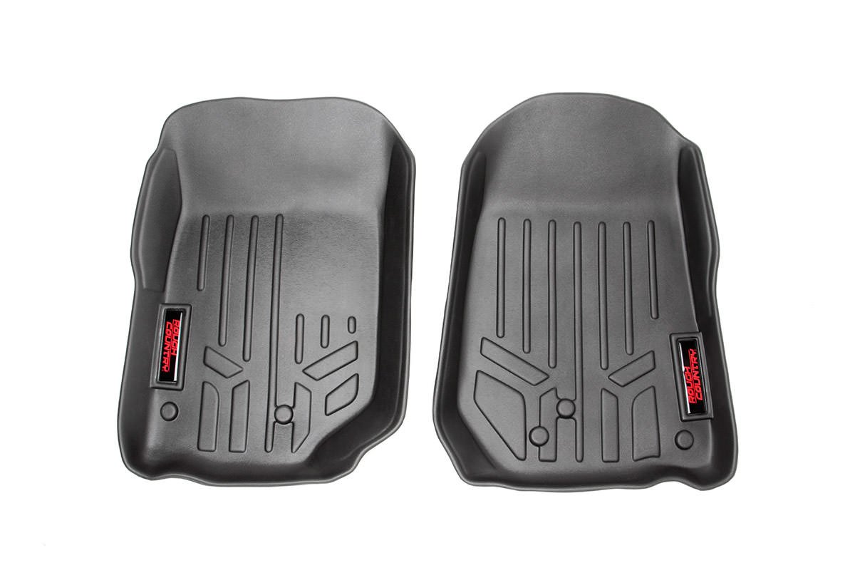 Rough Country Bodeneinlagen, kompatibel mit Jeep Wrangler JK 2007–2013, 1. Reihe, schwarzes Wetter, robuste Fußmatten M-6141 Rough Country Bodeneinlagen, kompatibel mit Jeep Wrangler JK 2007–2013, 1. Reihe, schwarzes Wetter, robuste Fußmatten M-6141 von Rough Country
