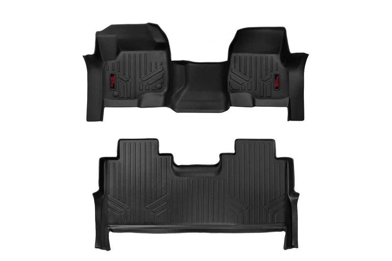 Rough Country Bodeneinlagen (passend) 2017–2020 Super Duty F250 F350 Crew Cab, Sitzbanksitze, robuste Gummimatten, M-51173 von Rough Country