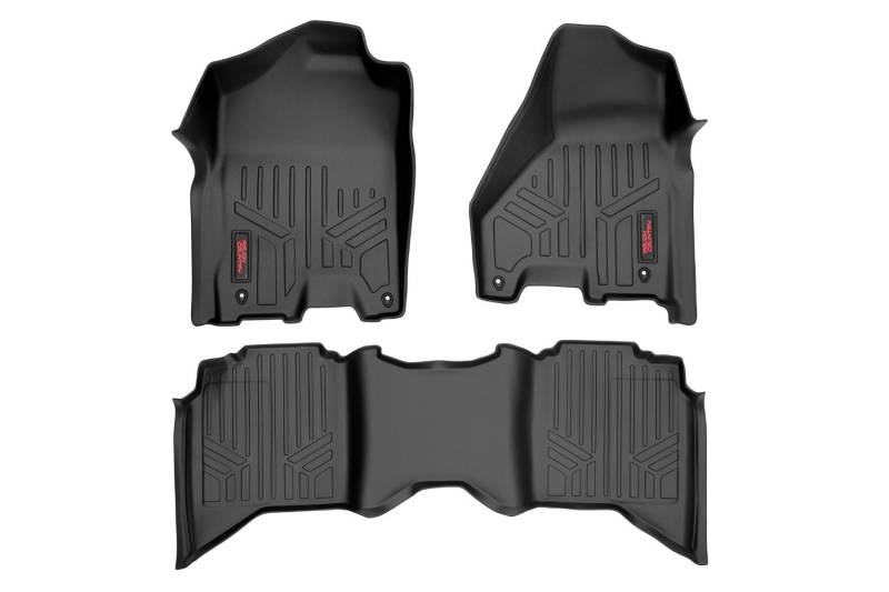Rough Country Bodenschutzmatten (passend für 2012-2018) RAM Truck Crew Mega Cab Full Console 1st 2nd Row Weather Fußmatten M-31213 von Rough Country