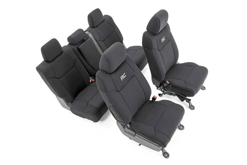 Rough Country F&R Neopren-Sitzbezüge 14-20 Tundra CrewMax – 91027A, schwarz, Front/Rear von Rough Country