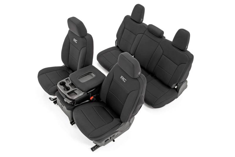 Rough Country F&R Neoprene Seat Covers for 19-21 Chevy Silverado 1500-91039 von Rough Country