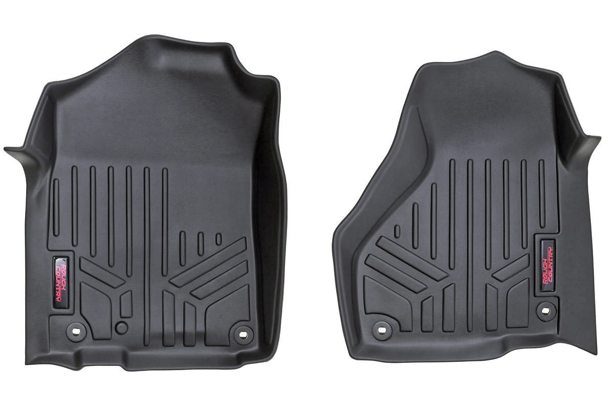 Rough Country M-3121 – strapazierfähige Fußmatten – Front-Set für Normale Quad-Kabine mit Durchgehender Bodenkonsole (passend für: Rough Country M-3121 – strapazierfähige Fußmatten – Front-Set für Normale Quad-Kabine mit Durchgehender Bodenkonsole (passend für: von Rough Country