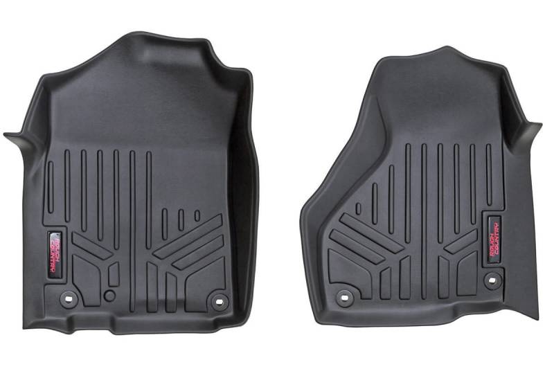 Rough Country M-3121 – strapazierfähige Fußmatten – Front-Set für Normale Quad-Kabine mit Durchgehender Bodenkonsole (passend für: von Rough Country