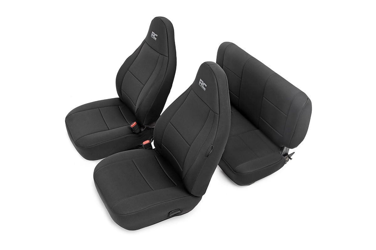 Rough Country Neopren-Sitzbezüge für Jeep Wrangler TJ – 91000, Schwarz Rough Country Neopren-Sitzbezüge für Jeep Wrangler TJ – 91000, Schwarz von Rough Country