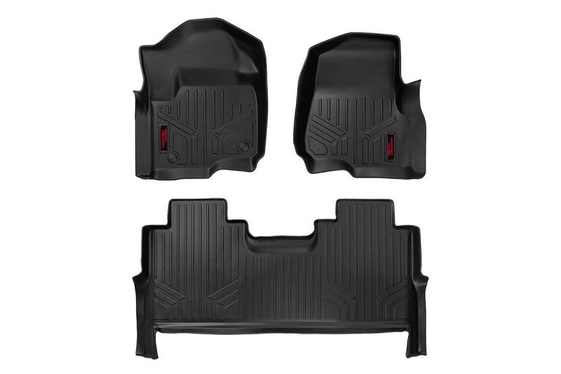 Rough Country Strapazierfähige Fußmatten vorne/hinten für Ford Super Duty F-250 F-350 F-450 F-550 ... (Vordere Schalensitze) von Rough Country