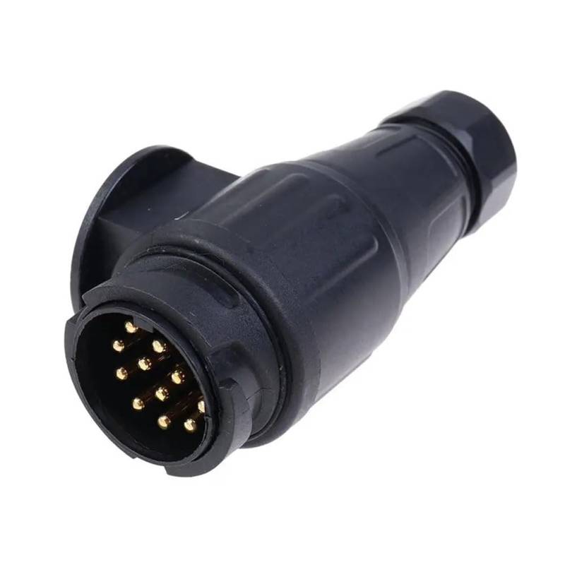 Roxvue 12V 13-Poliger Anhängerstecker Wasserdichter Anhängerstecker 13-Poliger Kunststoff-Elektroanschluss Verbindungskabel Adapter Anhängerwerkzeug von Roxvue