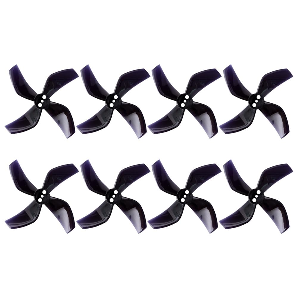Roxvue 8er-Pack D51 2020 4-Blatt Propeller 2x2x4 2 1,5mm PC Propeller für RC FPV Racing Freestyle OddityRC Tinywhoop Drone A von Roxvue