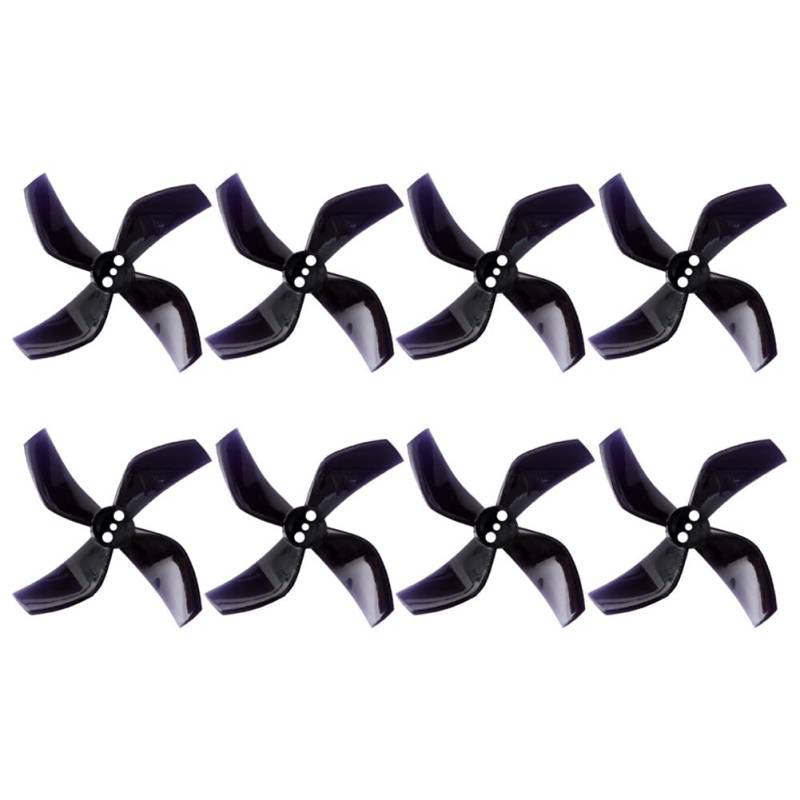 Roxvue 8er-Pack D51 2020 4-Blatt Propeller 2x2x4 2 1,5mm PC Propeller für RC FPV Racing Freestyle OddityRC Tinywhoop Drone A von Roxvue