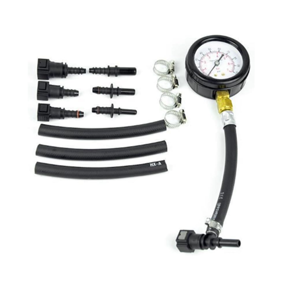 Roxvue Auto-Reparaturtester Auto-Kraftstoffdruckprüfkit Benzin-Druckmesswerkzeug für Auto Motorrad B Roxvue Auto-Reparaturtester Auto-Kraftstoffdruckprüfkit Benzin-Druckmesswerkzeug für Auto Motorrad B von Roxvue