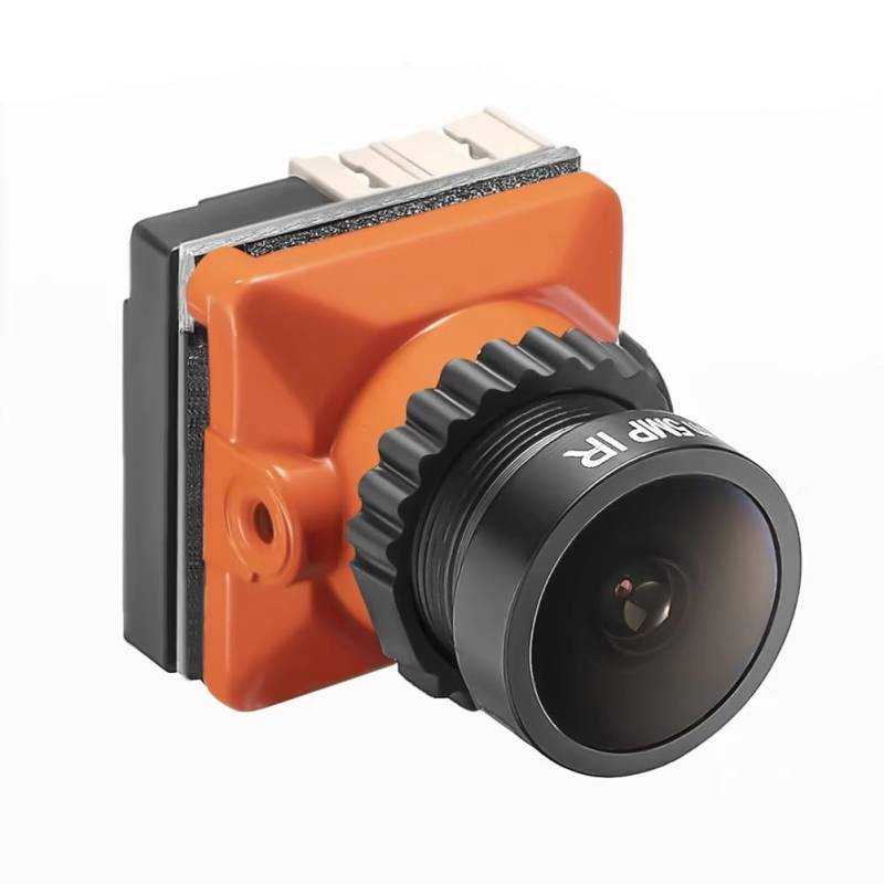 Roxvue FPV Kamera 1800TVL 5MP 2,1mm 1/8 Starlight Sensor 5V-40V NTSC/PAL mit OSD für RC FPV Racing Drone DIY Teile Orange von Roxvue