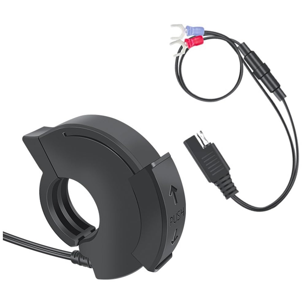 Roxvue PD QC3.0 Motorrad-USB-Schnellladegerät, Lenker-Typ-C-Port-Steckdose, USB-Typ-C-Ladegerät von Roxvue