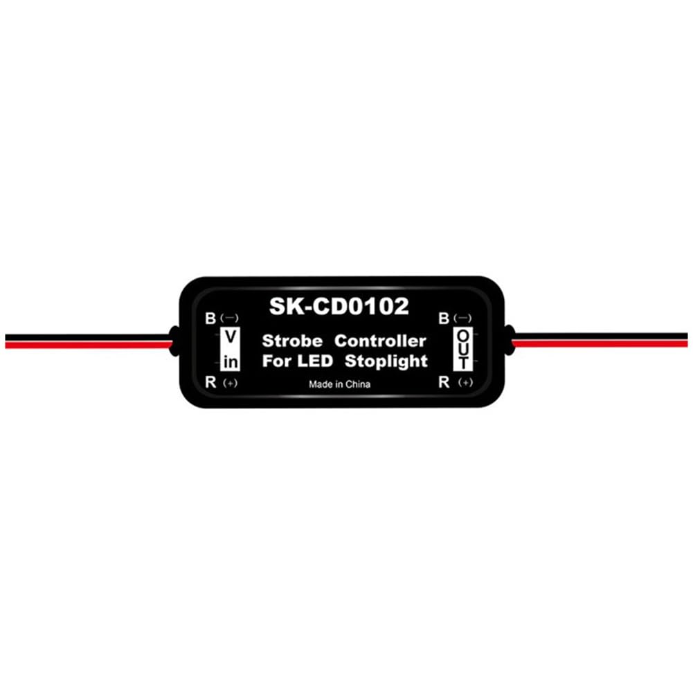 Roxvue Strobe-Controller Bremslicht-Blinkmodul für Auto-LED-Brems-/Bremslichtlampe 12V-16V LED-Blinklicht Rücklicht, SK-CD0102 von Roxvue