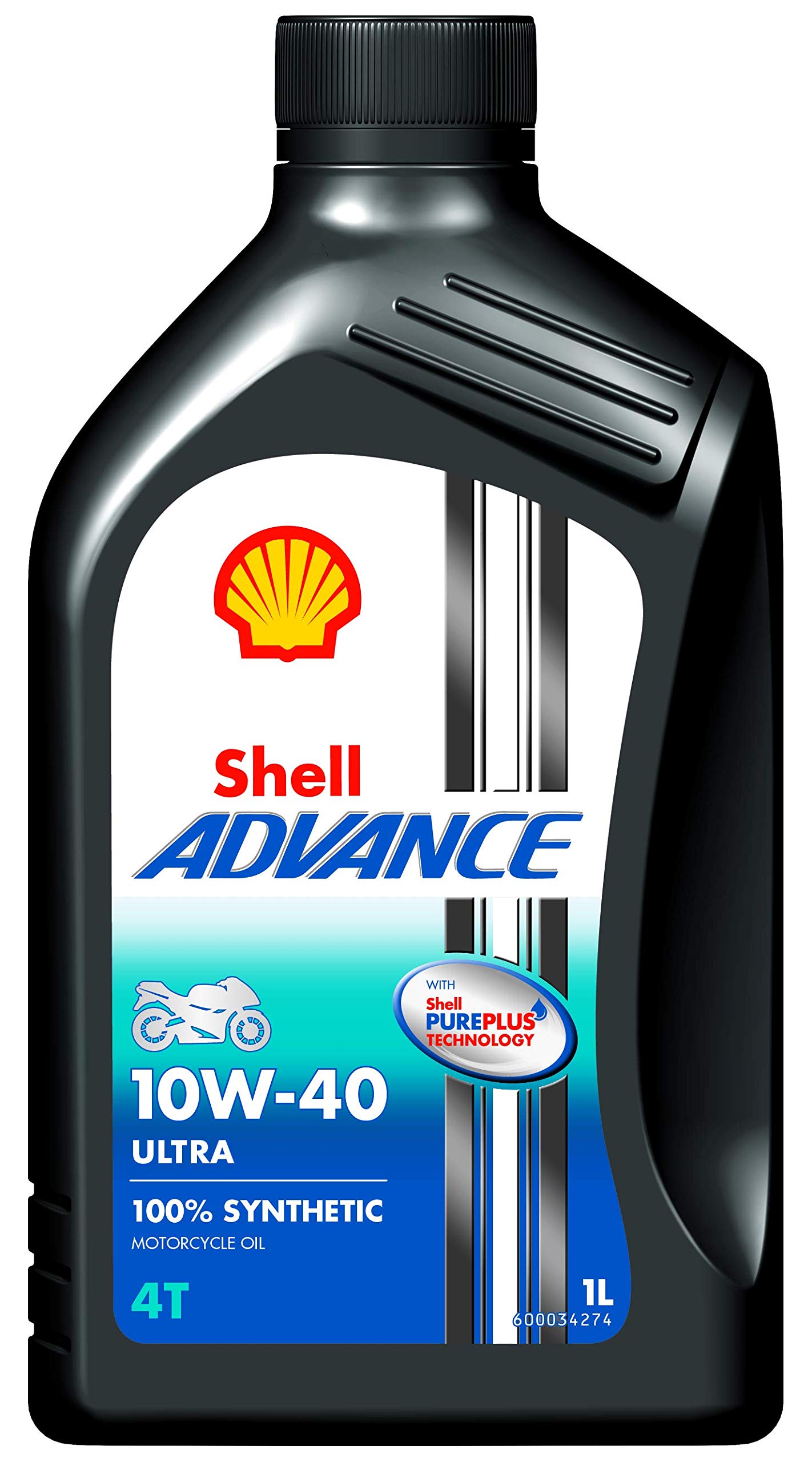 Royal Dutch Shell Schmiermittel 550044447 Shell Advance 4T Ultra Synthetisches Motorrad Öl, 10 W / 40 von Shell