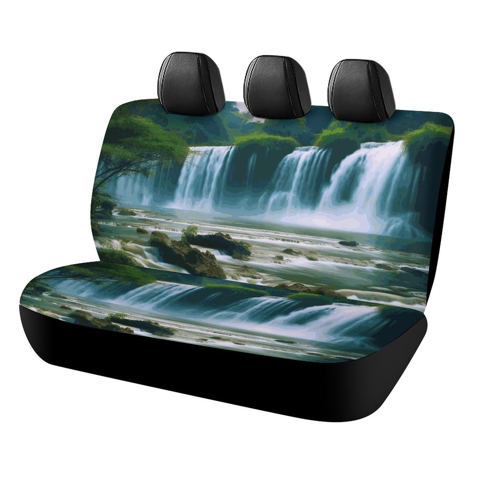 Rrtsmsgh Auto-Rücksitzbezüge mit Wasserfalllandschaft, für die meisten Autos, einfach zu installieren, rutschfest, langlebig, universelles Autositzkissen für Haustiere, verschüttete Flüssigkeiten Rrtsmsgh Auto-Rücksitzbezüge mit Wasserfalllandschaft, für die meisten Autos, einfach zu installieren, rutschfest, langlebig, universelles Autositzkissen für Haustiere, verschüttete Flüssigkeiten von Rrtsmsgh