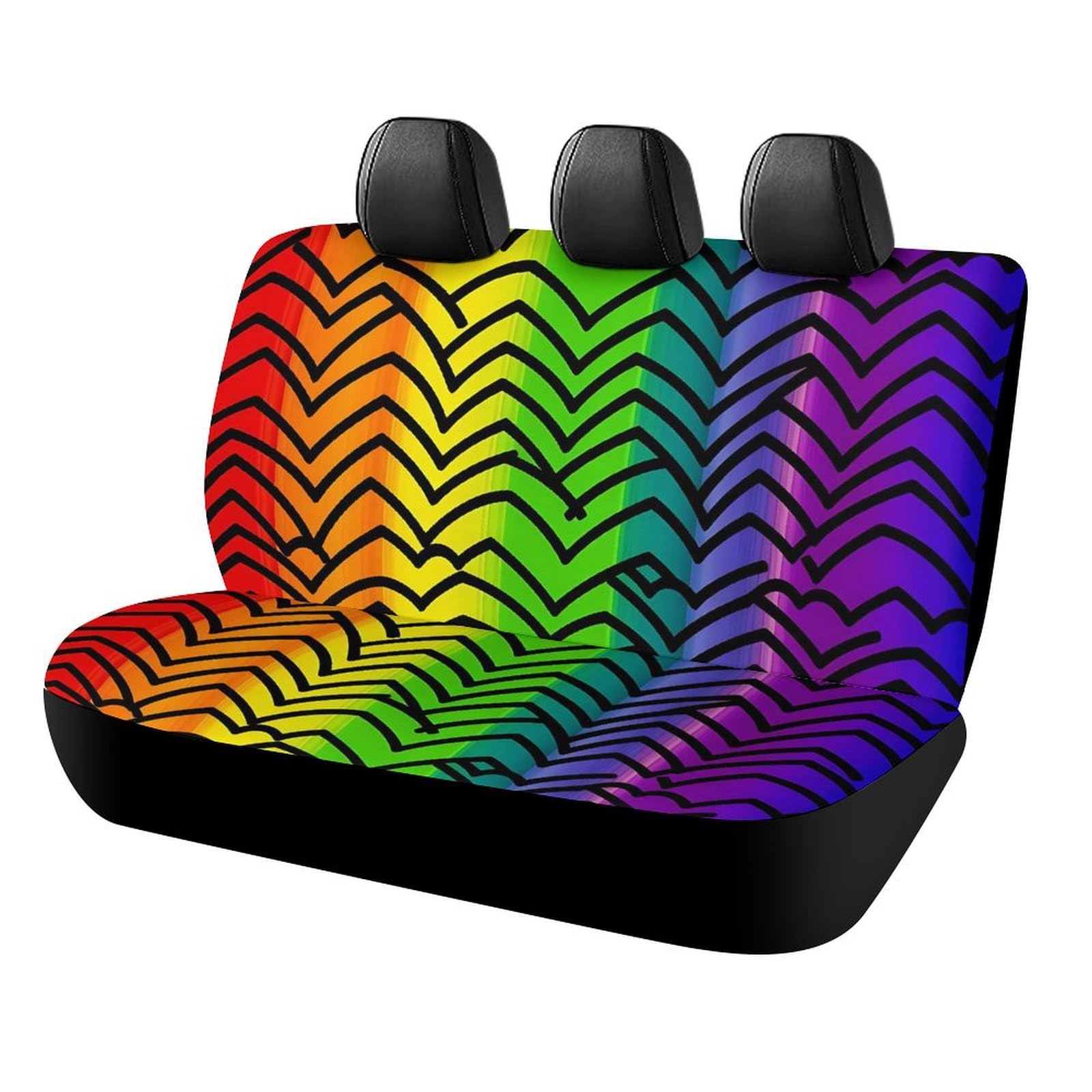 Rrtsmsgh Gay Pride Auto-Rücksitzbezüge mit Regenbogen-Muster, für die meisten Autos, einfach zu installieren, rutschfest, langlebig, universelles Autositzkissen für Haustiere, verschüttete Rrtsmsgh Gay Pride Auto-Rücksitzbezüge mit Regenbogen-Muster, für die meisten Autos, einfach zu installieren, rutschfest, langlebig, universelles Autositzkissen für Haustiere, verschüttete von Rrtsmsgh