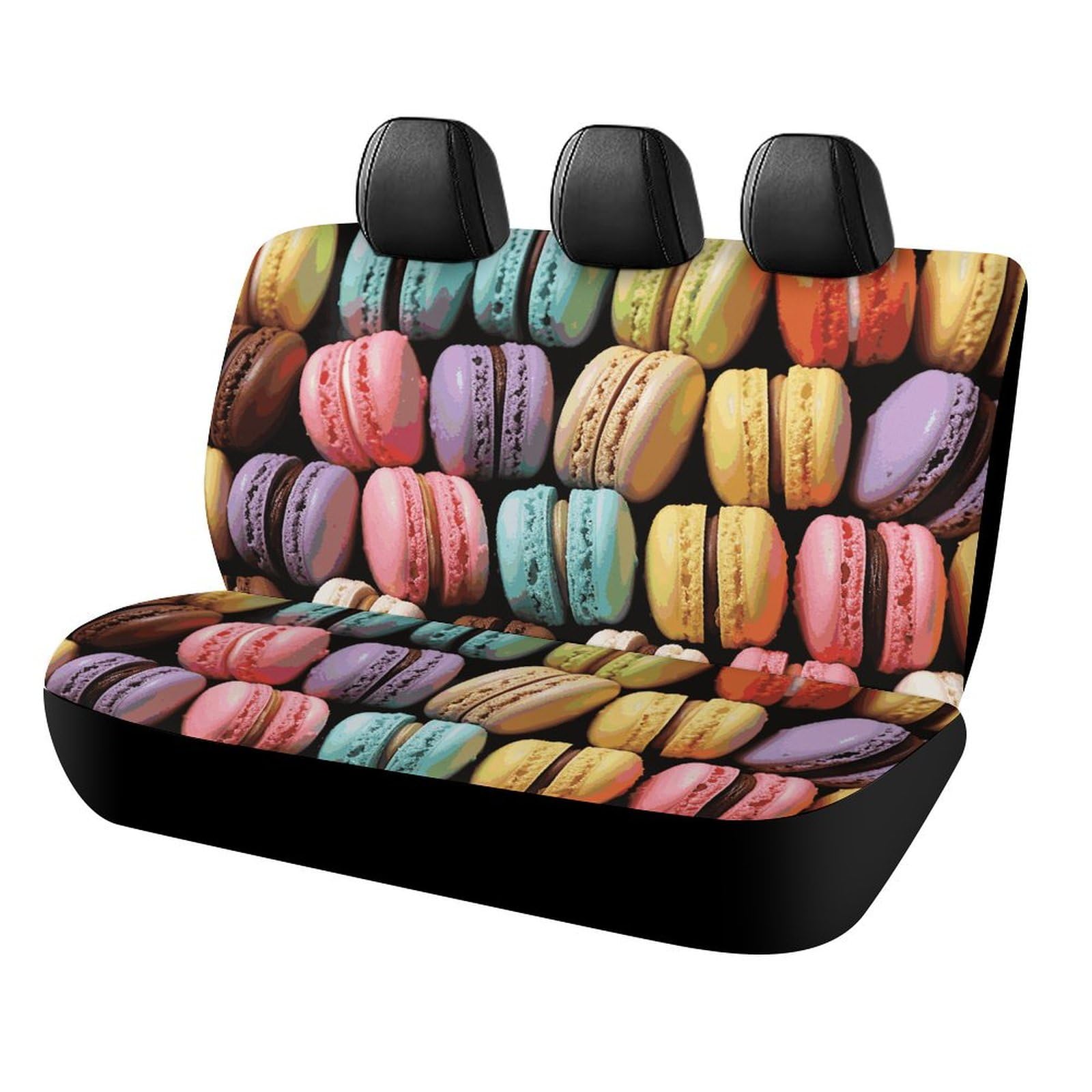 Rrtsmsgh Macaron Biscuit Flavored Pastries Auto-Rücksitzbezüge für die meisten Autos, einfach zu installierende Rücksitze, Fahrzeugschutz, rutschfest und langlebig, universelles Autositzkissen für Rrtsmsgh Macaron Biscuit Flavored Pastries Auto-Rücksitzbezüge für die meisten Autos, einfach zu installierende Rücksitze, Fahrzeugschutz, rutschfest und langlebig, universelles Autositzkissen für von Rrtsmsgh