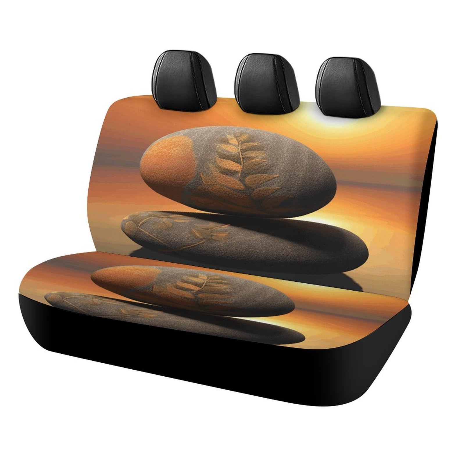 Rrtsmsgh Sunrise Landscape Zen Stone Auto-Rücksitzbezüge für die meisten Autos, einfach zu installierende Rücksitze, Fahrzeugschutz, rutschfest und langlebig, universelles Autositzkissen für Haustiere Rrtsmsgh Sunrise Landscape Zen Stone Auto-Rücksitzbezüge für die meisten Autos, einfach zu installierende Rücksitze, Fahrzeugschutz, rutschfest und langlebig, universelles Autositzkissen für Haustiere von Rrtsmsgh