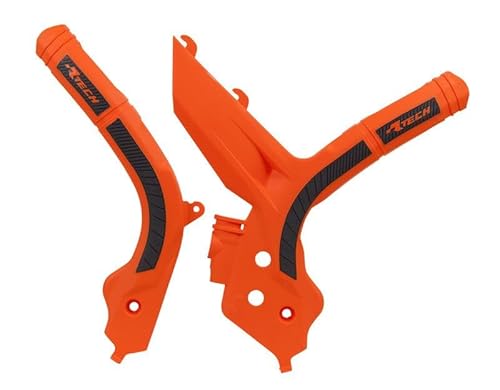 Rahmenschutz aus Kunststoff, kompatibel mit KTM Sx Exc 125 250 300 350 450 500 2019-2023 orange schwarz von Rtech