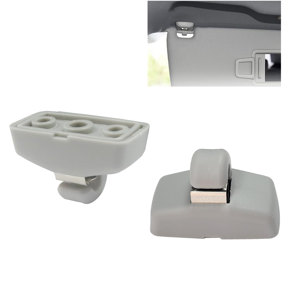 2 Stück Auto Sonnenblende Clip, Auto Sonnenblende Halterung, Blendfreie Halterung für Sonnenblenden Kompatibel mit VW Caddy Golf Mk4 Sharan Passat Polo Amarok Transporter T5 Touran Seat - Grau 2 Stück Auto Sonnenblende Clip, Auto Sonnenblende Halterung, Blendfreie Halterung für Sonnenblenden Kompatibel mit VW Caddy Golf Mk4 Sharan Passat Polo Amarok Transporter T5 Touran Seat - Grau von Ruayia