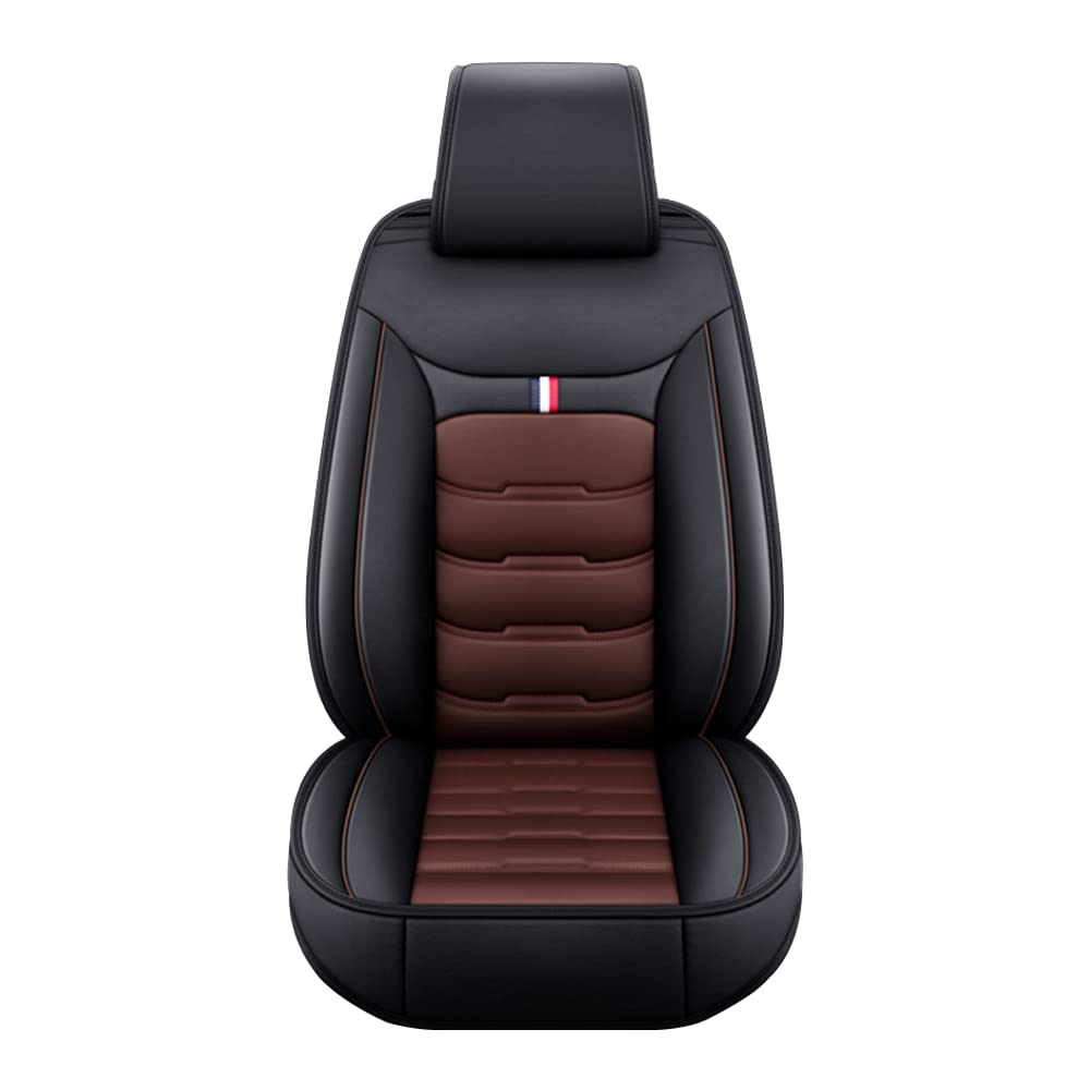 Autositzbezüge Für Peugeot 206 CC SW Wasserdichter Ledersitzbezug, 5-Sitzer-Bezug, Autositz Abdeckung Passend,schwarzer Kaffee von Ruberpig
