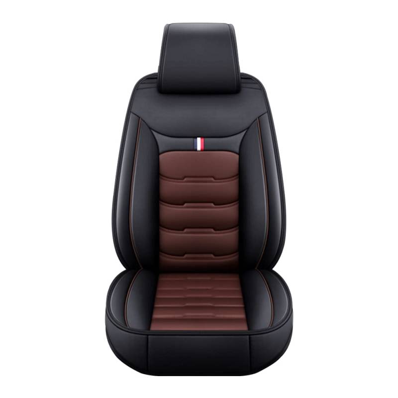 Autositzbezüge Für Peugeot 206 CC SW Wasserdichter Ledersitzbezug, 5-Sitzer-Bezug, Autositz Abdeckung Passend,schwarzer Kaffee von Ruberpig