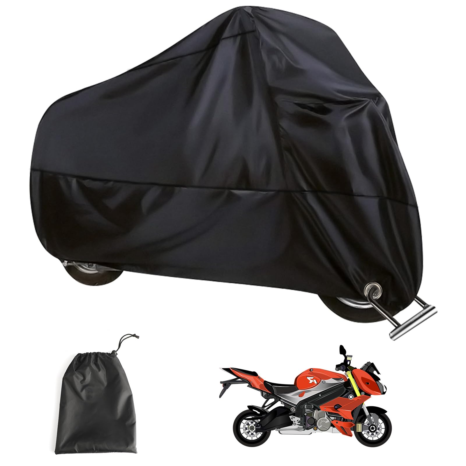 Motorrad Abdeckplane, Moped Abdeckung, Motorradabdeckung Wasserdicht, Motorradplane Outdoor, Abdeckplane Motorrad, Winterfest Motorradgarage, Roller Abdeckplane, Motorroller Abdeckplane, 245x105x125cm Motorrad Abdeckplane, Moped Abdeckung, Motorradabdeckung Wasserdicht, Motorradplane Outdoor, Abdeckplane Motorrad, Winterfest Motorradgarage, Roller Abdeckplane, Motorroller Abdeckplane, 245x105x125cm von Rubessia