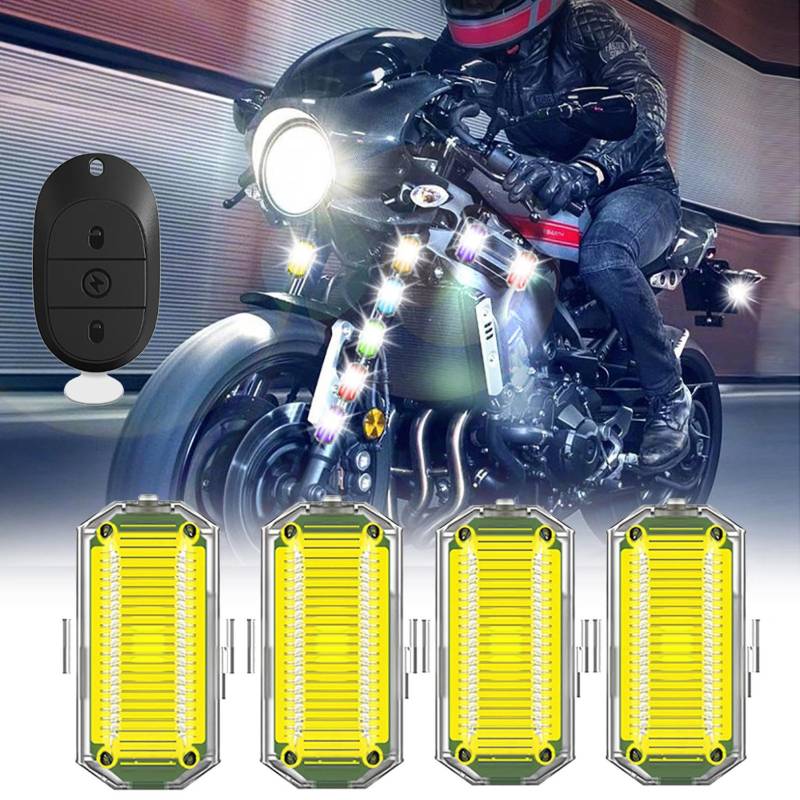 7 Colours Auto Fernbedienung Blitzlicht, Led Blinklicht, Drahtloses mit hoher Helligkeit, LED-Flugzeug-Blitzlicht und USB-Aufladung, Drohnen-Antikollisionslichter (2) von Rubu22a