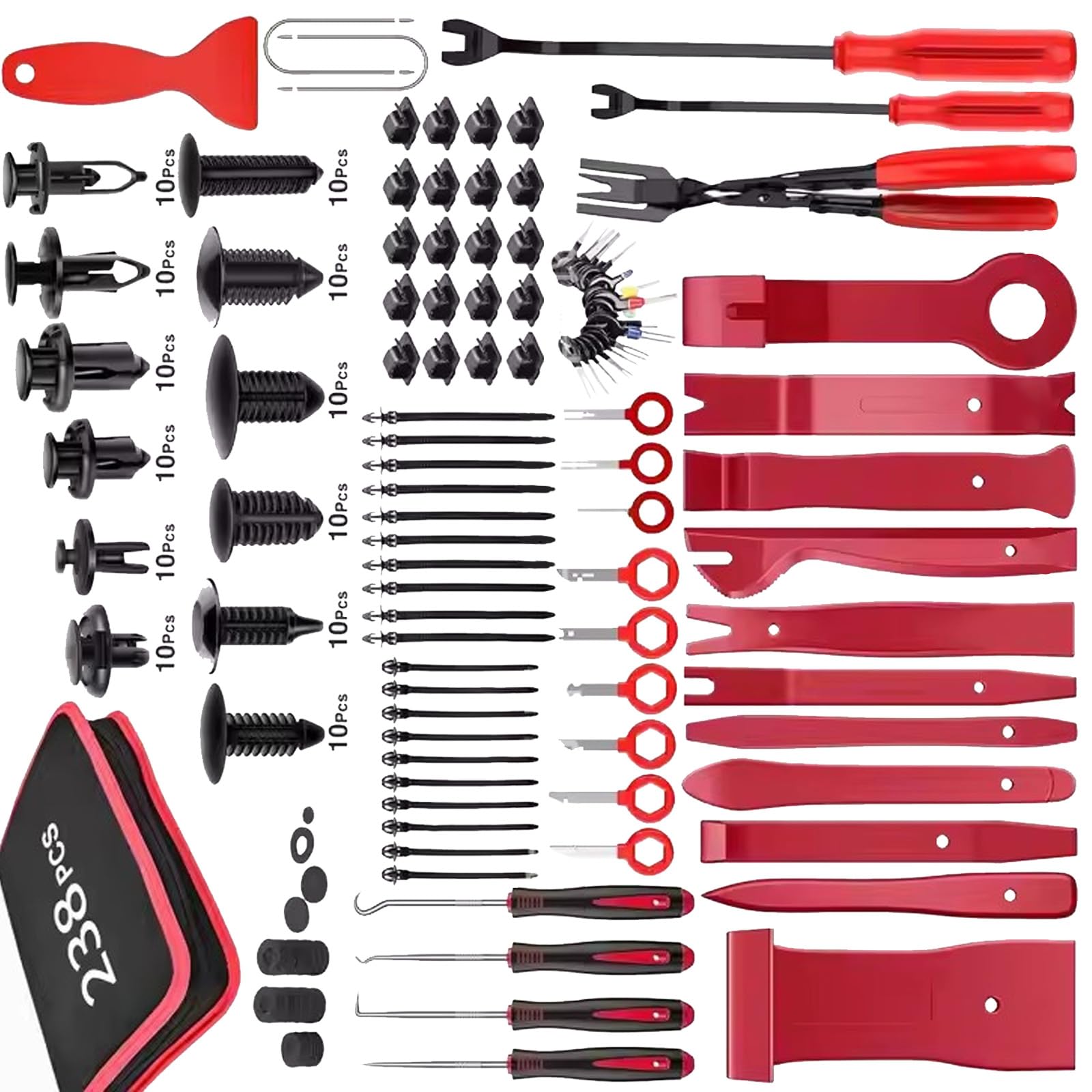 Rudiaoa Vervollständigen Sie 238pcs Automotive Trim Entfernung Set Mit Organisierter Speicherhülle Für Die Soundmodifizierung Von Türplatten Demontage Rudiaoa Vervollständigen Sie 238pcs Automotive Trim Entfernung Set Mit Organisierter Speicherhülle Für Die Soundmodifizierung Von Türplatten Demontage von Rudiaoa