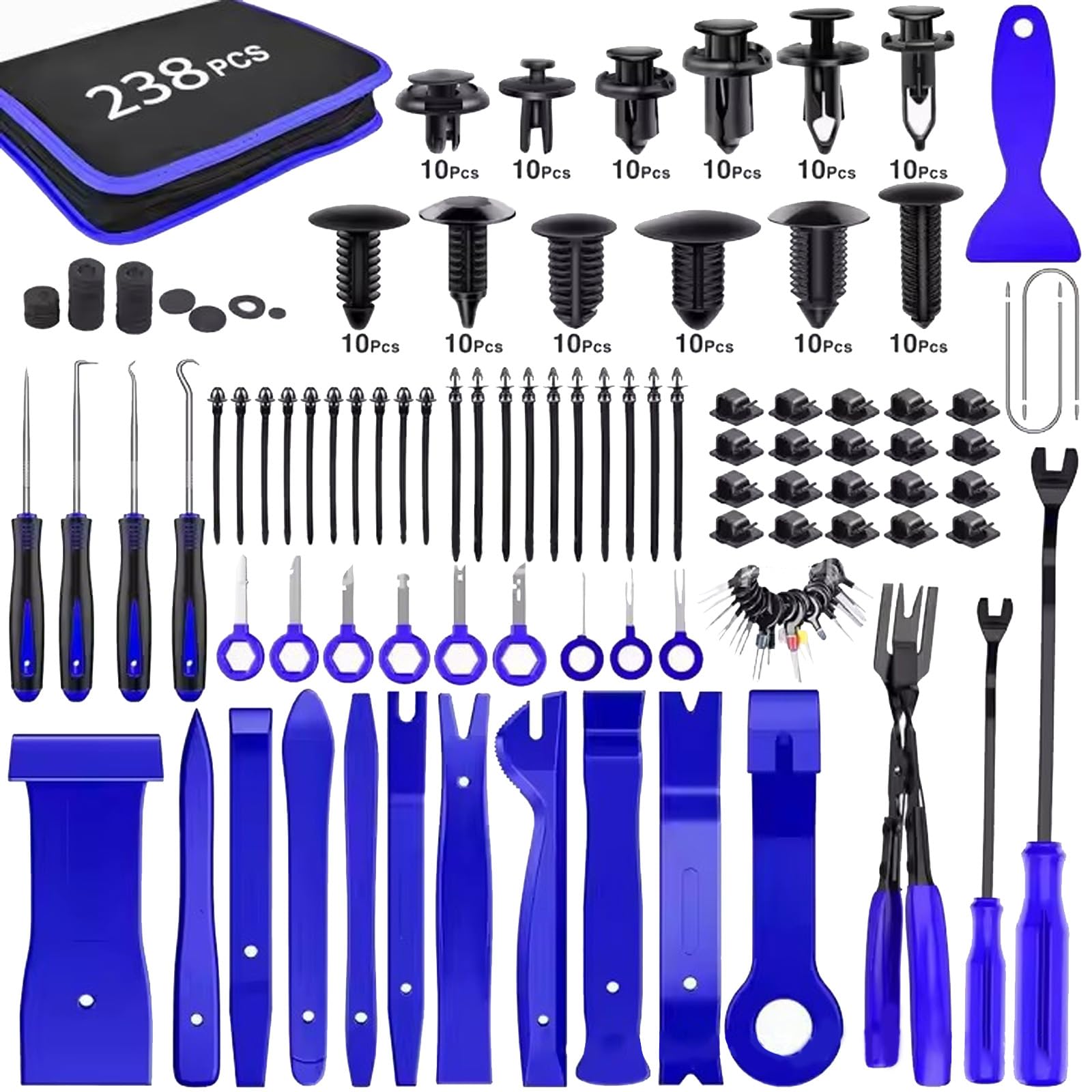 Rudiaoa Vervollständigen Sie 238pcs Automotive Trim Entfernung Set Mit Organisierter Speicherhülle Für Die Soundmodifizierung Von Türplatten Demontage Rudiaoa Vervollständigen Sie 238pcs Automotive Trim Entfernung Set Mit Organisierter Speicherhülle Für Die Soundmodifizierung Von Türplatten Demontage von Rudiaoa