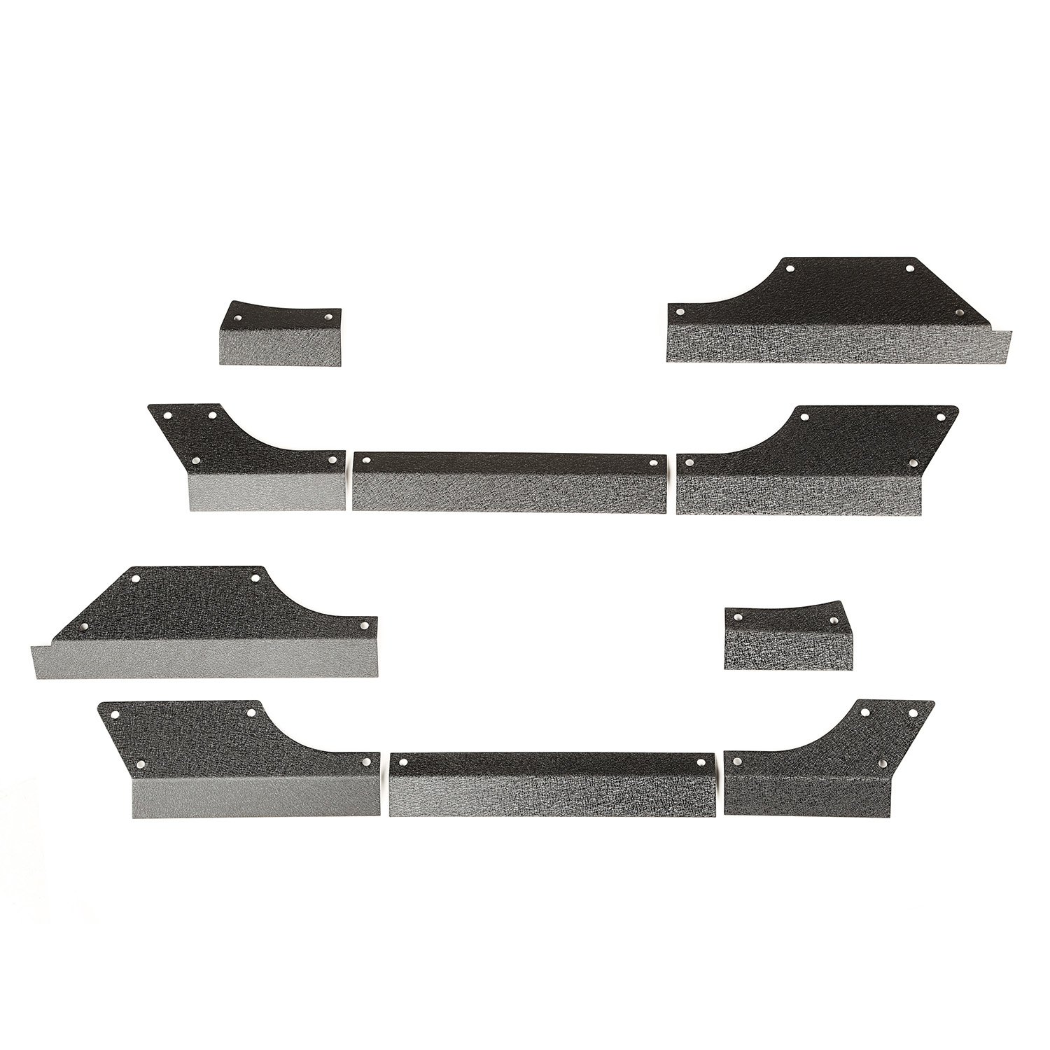 Rugged Ridge 11615.11 Karosseriepanzerverkleidung Wippschutz Stahl für 07-18 Jeep Wrangler JKU 2-Türer schwarz Regular von Rugged Ridge