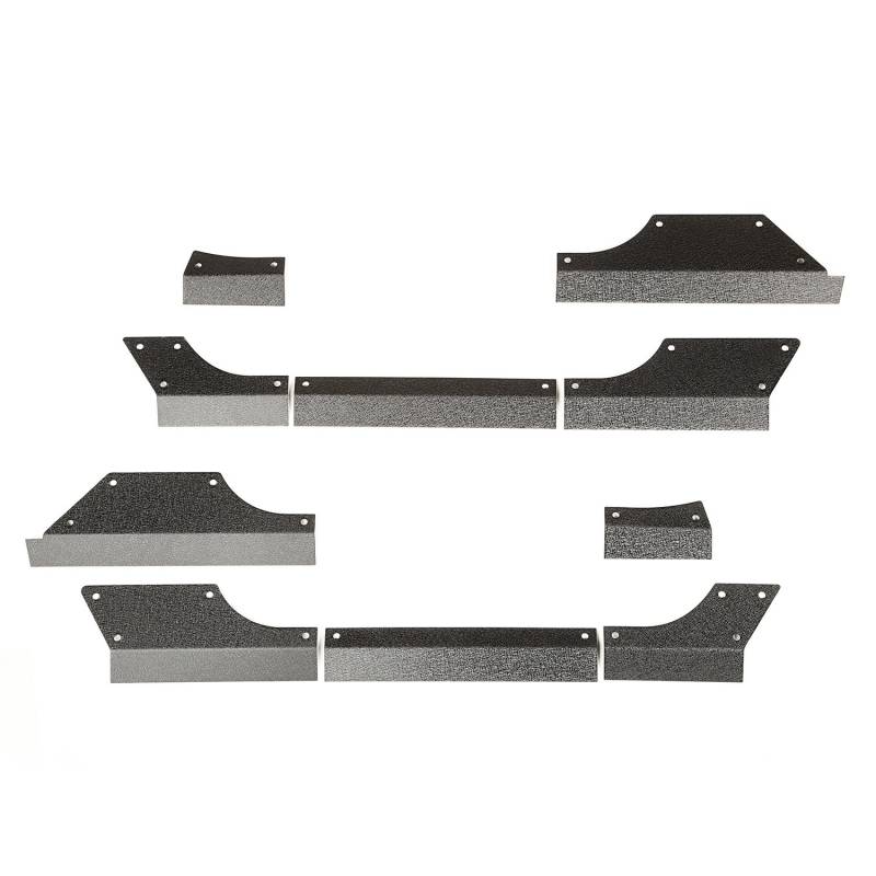 Rugged Ridge 11615.11 Karosseriepanzerverkleidung Wippschutz Stahl für 07-18 Jeep Wrangler JKU 2-Türer schwarz Regular von Rugged Ridge
