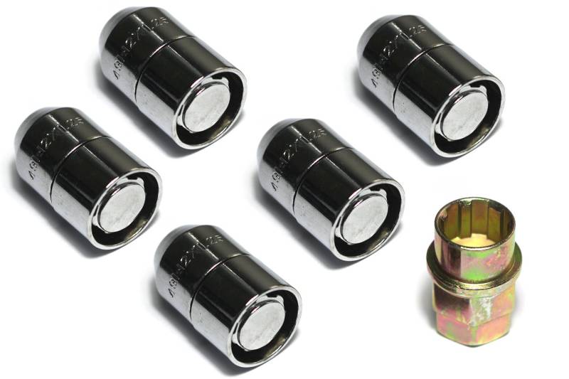Rugged Ridge 16715.20 Chrom 1/5,1–50,8 cm Gewinde Größe Rad Lock Set – 5 teilig von Rugged Ridge