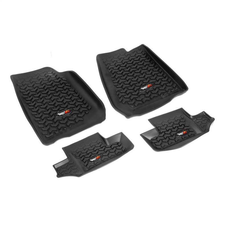 Rugged Ridge All-Terrain 12987.02 schwarz vorne und hinten Boden Liner Kit für Select Jeep Wrangler Modelle von Rugged Ridge