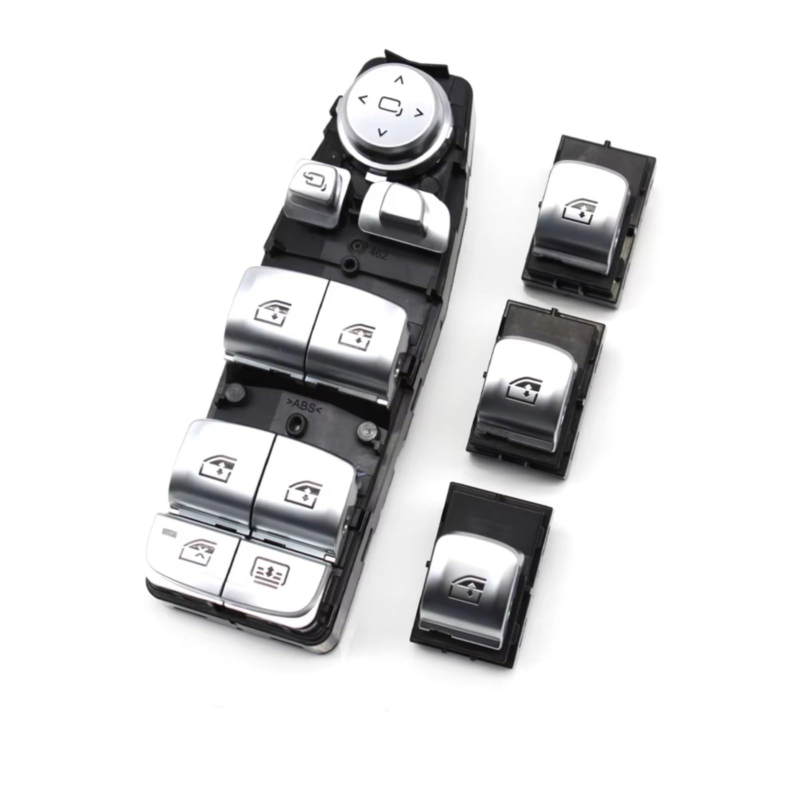 Fensterheber-Schalter Taste Für X3 X4 X5 5 6 Serie G30 G31 G01 G02 LHD RHD Elektrische Power Chrom Fenster Hebe Schalter control Regler Taste Fensterheber Schalter(Model B 4PCS Set) von Rugnipw