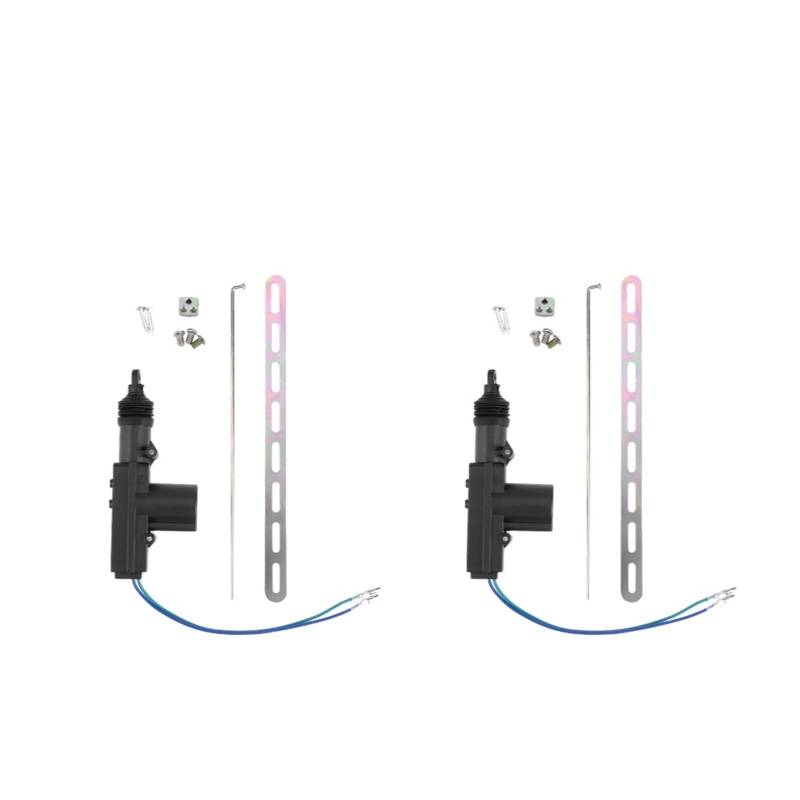 Heckklappenschloss Universal Auto Zentralverriegelung Motor Einzel Pistole Typ Magnetantrieb Motor Kit 1-5 Stück 12V 2/5-Draht Heckklappenverriegelung(2 Wire 2 piece) von Rugnipw