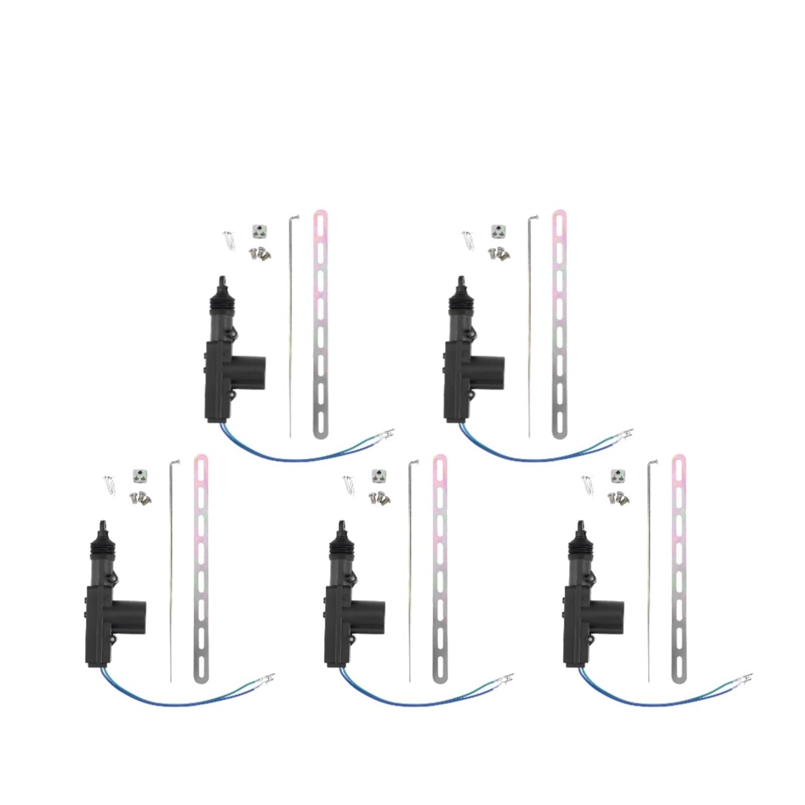 Heckklappenschloss Universal Auto Zentralverriegelung Motor Einzel Pistole Typ Magnetantrieb Motor Kit 1-5 Stück 12V 2/5-Draht Heckklappenverriegelung(2 Wire 5 piece) von Rugnipw