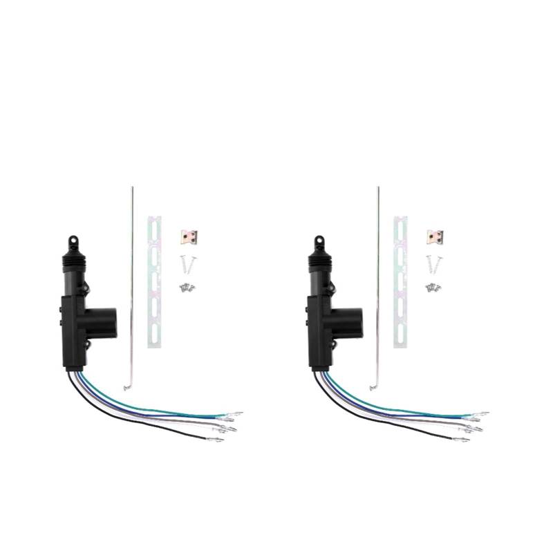 Heckklappenschloss Universal Auto Zentralverriegelung Motor Einzel Pistole Typ Magnetantrieb Motor Kit 1-5 Stück 12V 2/5-Draht Heckklappenverriegelung(5 Wire 2 piece) von Rugnipw