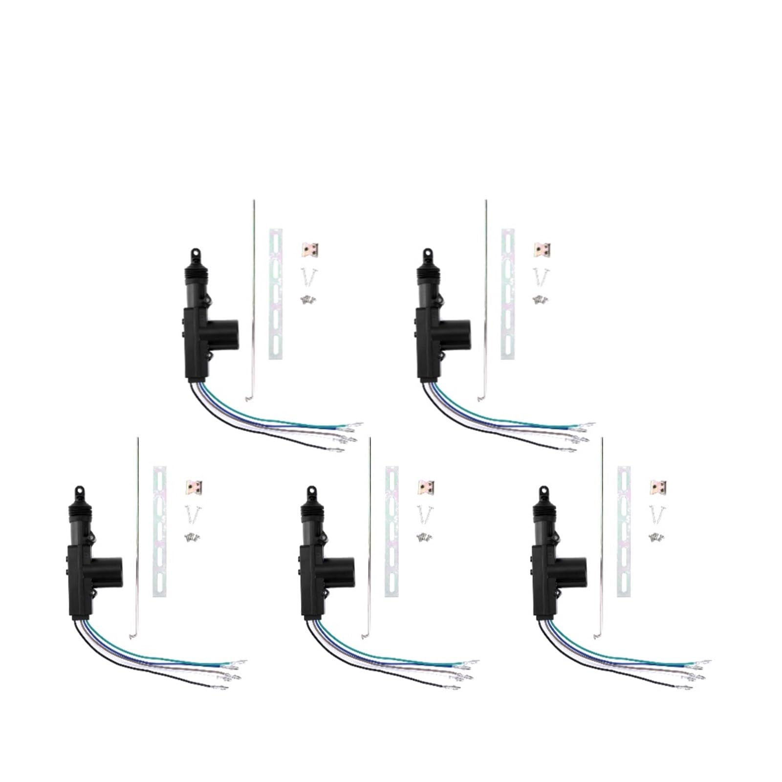 Heckklappenschloss Universal Auto Zentralverriegelung Motor Einzel Pistole Typ Magnetantrieb Motor Kit 1-5 Stück 12V 2/5-Draht Heckklappenverriegelung(5 Wire 5 piece) von Rugnipw
