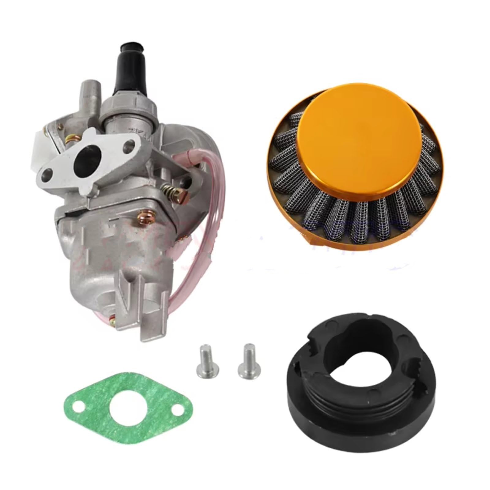 Roller Vergaser Für 47cc 49cc Mini Moto Dirt Pocket Bike ATV Vergaser + Stahl 44mm Luftfilter + Stapel Vergaser(C) von Rugnipw