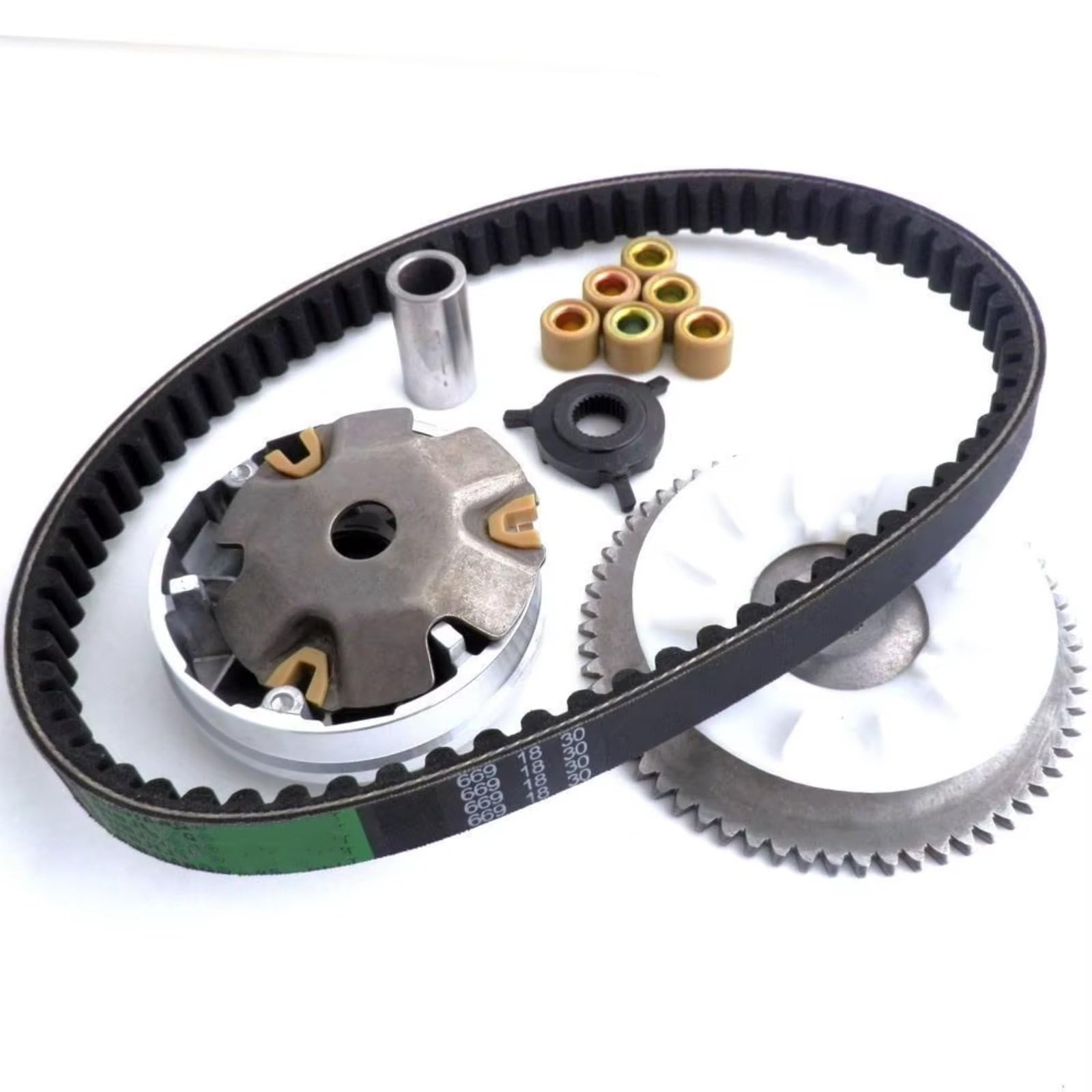 Rugnipw Keilriemen Für GY6 49 50 Kupplung Variator Fan Stick Gürtel Roller Moped 139QMB Teile Gürtel Antriebsriemen Rugnipw Keilriemen Für GY6 49 50 Kupplung Variator Fan Stick Gürtel Roller Moped 139QMB Teile Gürtel Antriebsriemen von Rugnipw