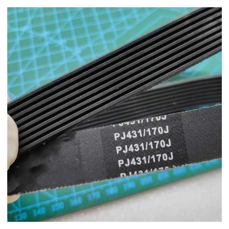 Rugnipw Keilriemen Für PJ431 Gummi-Antriebsriemen Mini-Förderband 160J/PJ406 162J/PJ411 170J Gürtel Antriebsriemen(PJ411,7 Ribbed) von Rugnipw