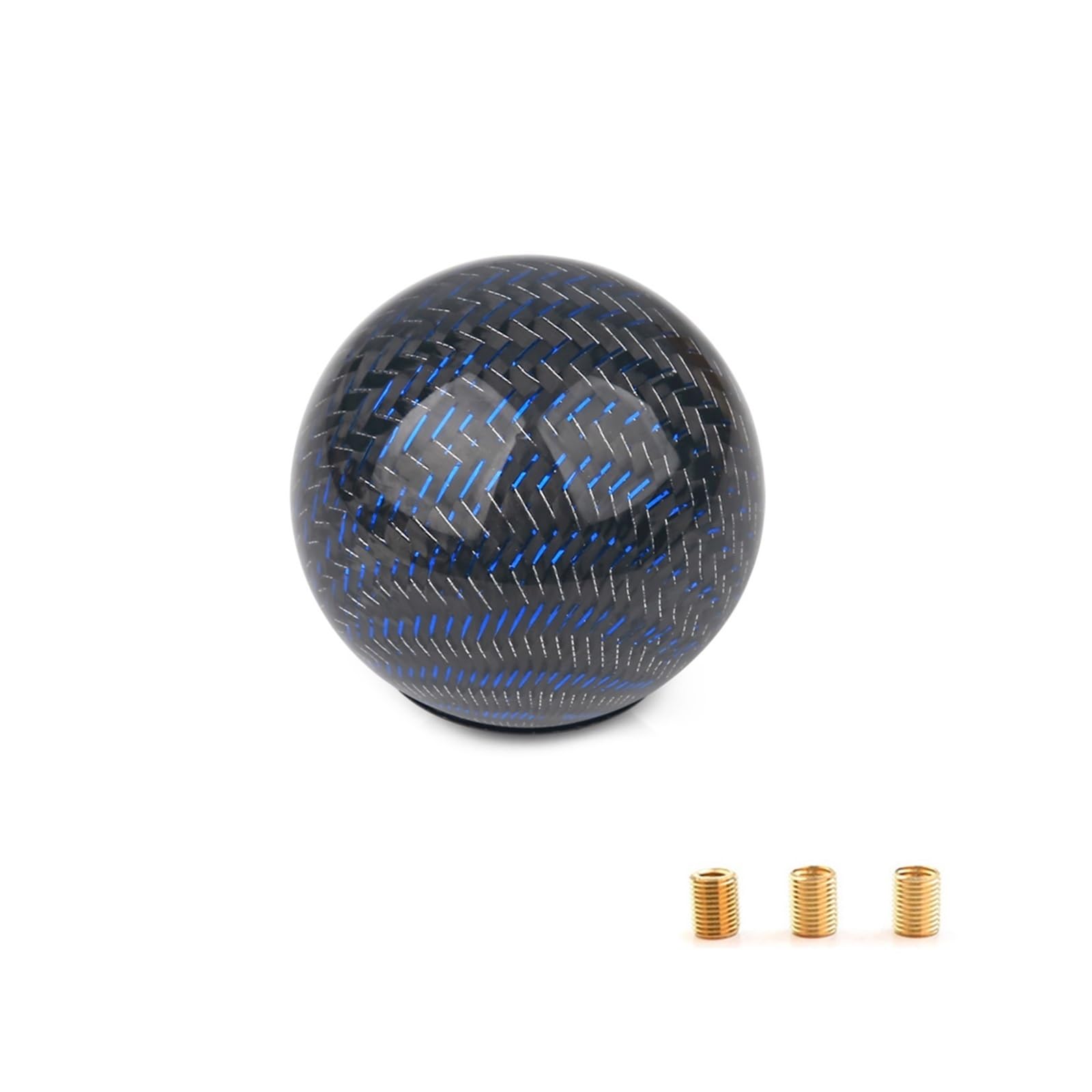 Schalthebelknopf 5/6 Geschwindigkeit Carbon Faser Schaltknauf Universal Form Manuelle Übertragung Schalthebel Knauf 8MM 10MM 12MM Auto Schaltkopf(TW-Blue-YX) von Rugnipw