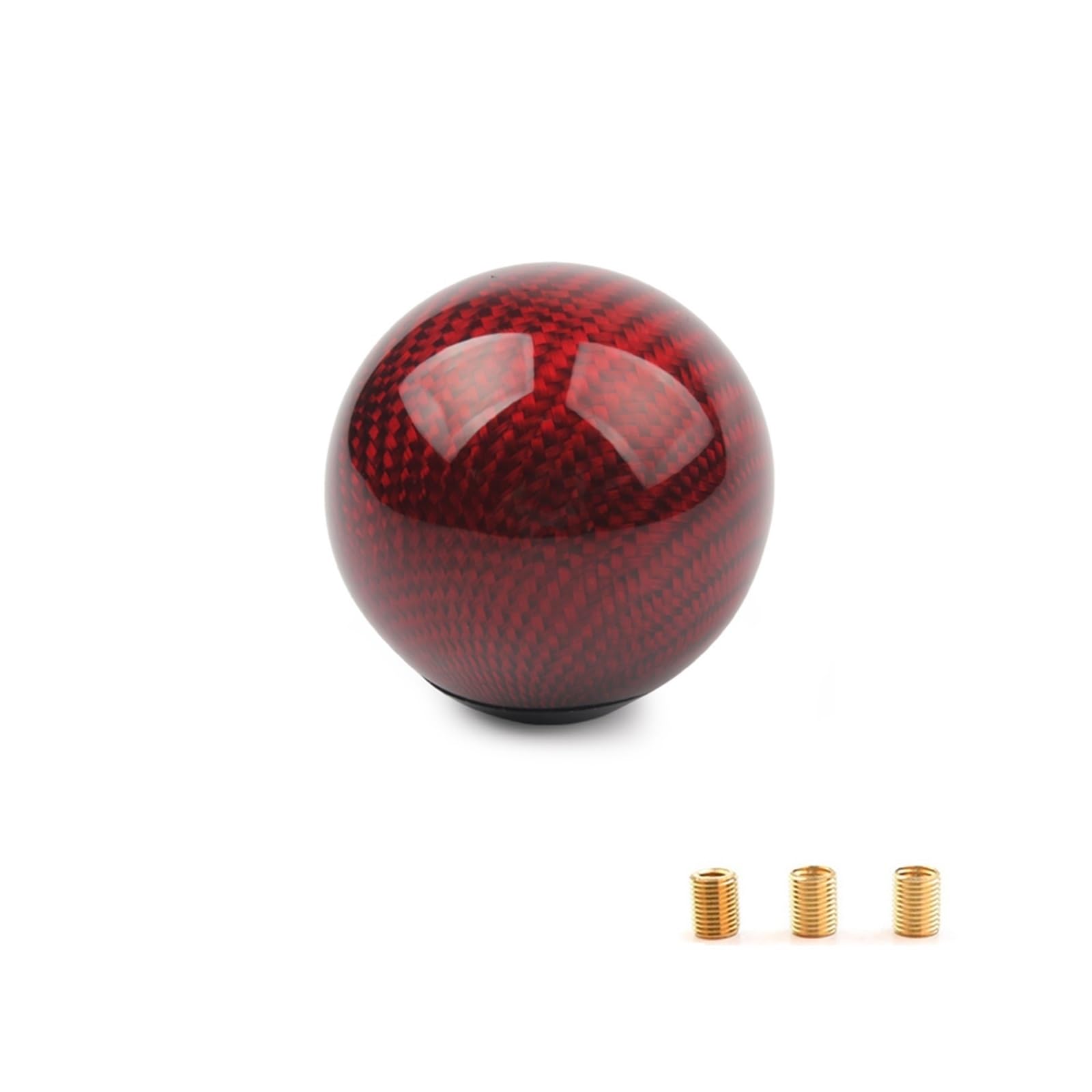 Schalthebelknopf 5/6 Geschwindigkeit Carbon Faser Schaltknauf Universal Form Manuelle Übertragung Schalthebel Knauf 8MM 10MM 12MM Auto Schaltkopf(TW-YX-Red) von Rugnipw