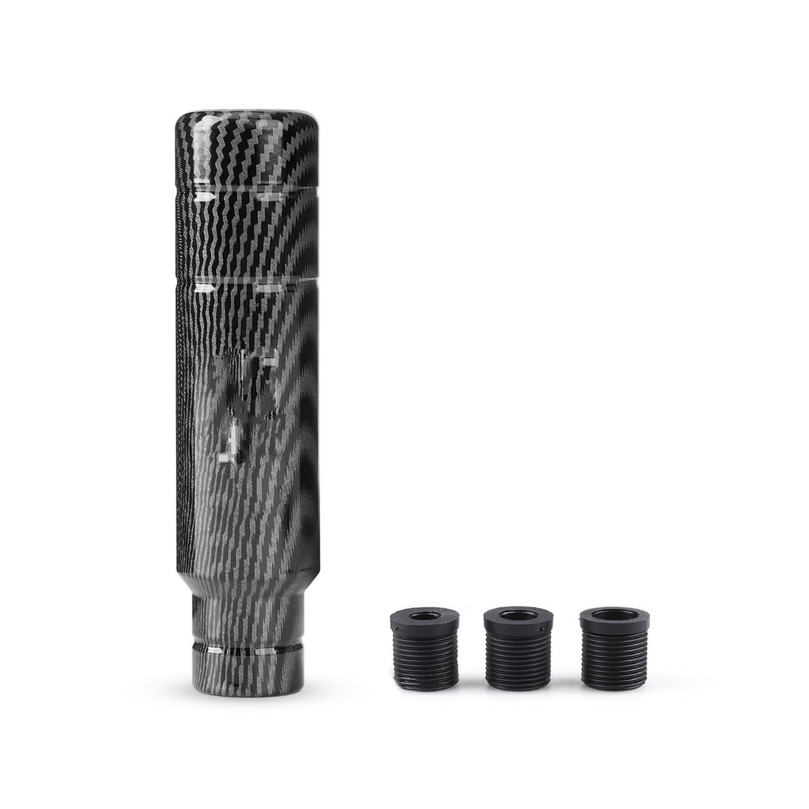 Schalthebelknopf 5-Gang-Schaltknauf Aus Kohlefaser 13 Cm Universelle Form, Schalthebelknauf Für Manuelle Übertragung 8 Mm 10 Mm 12 Mm Auto Schaltkopf(A 5 Speed Carbon Fiber) von Rugnipw
