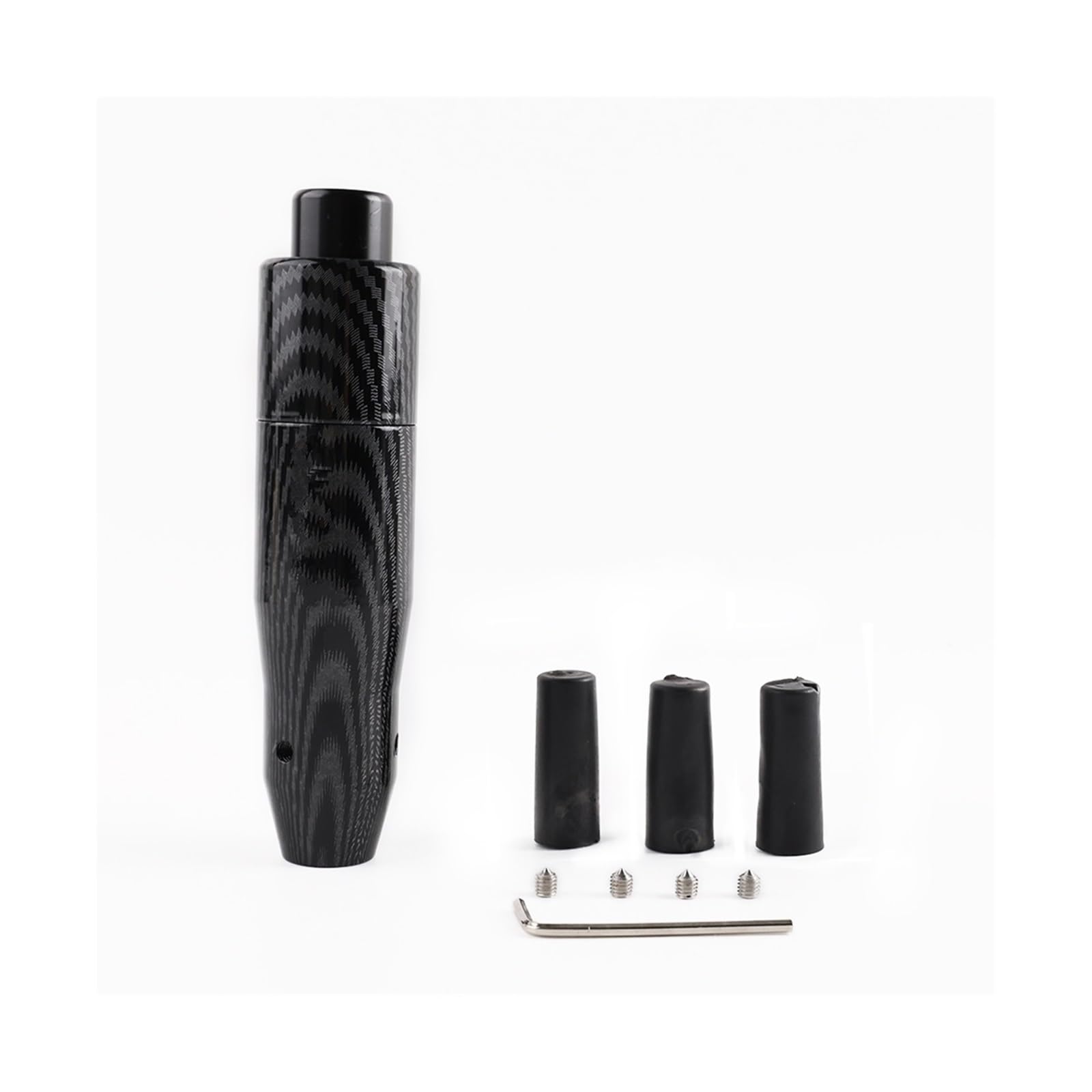 Schalthebelknopf 5-Gang-Schaltknauf Aus Kohlefaser 13 Cm Universelle Form, Schalthebelknauf Für Manuelle Übertragung 8 Mm 10 Mm 12 Mm Auto Schaltkopf(D Automatic Car) von Rugnipw